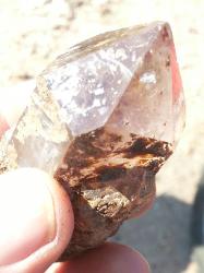 This quartz crystal was found by Jeff Bee at the Fat jack Mine in Arizona.